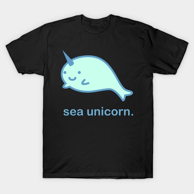 Sea Unicorn | Cute Kawaii Anime Narwhal T-Shirt by MeatMan